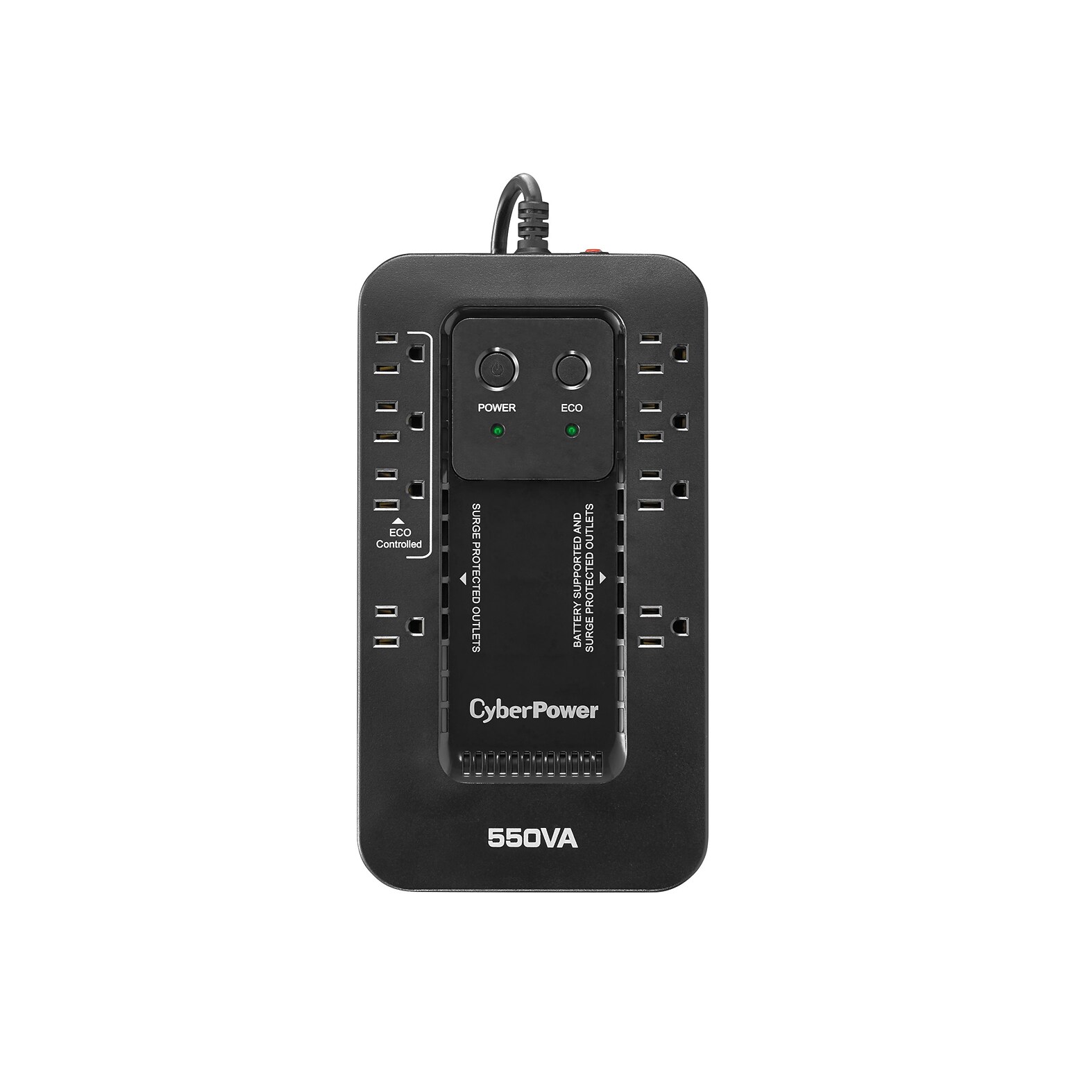 CyberPower Ecologic Series 550VA UPS, 8-Outlets, Black (EC550G)