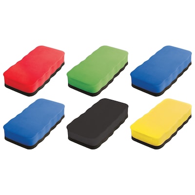 Dowling Magnets Magnetic Whiteboard Eraser, Assorted, 6/Bundle (DO-735200)