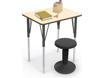 MooreCo Essentials Economy 26" Student Desk, Fusion Maple (91672)