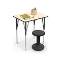 MooreCo Essentials Economy 26 Student Desk, Fusion Maple (91672)