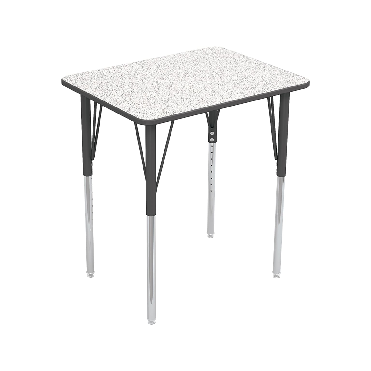 MooreCo Essentials Economy 26 Student Desk, Gray Nebula (91673)