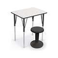 MooreCo Essentials Economy 26 Student Desk, Gray Nebula (91673)