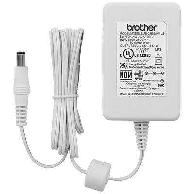 Brother AD24ESAW Adapter for P-Touch Label Makers, White