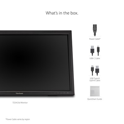 ViewSonic 24" 75Hz LED Touch Monitor, Black (TD2423D)