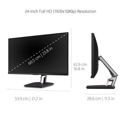 ViewSonic 24" 1080p IPS Touch Screen Monitor, Black  (TD2455)
