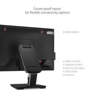 ViewSonic 24" 1080p IPS Touch Screen Monitor, Black  (TD2455)