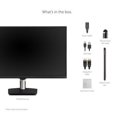 ViewSonic 24" 1080p IPS Touch Screen Monitor, Black  (TD2455)