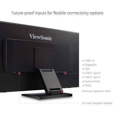ViewSonic 27" 1080p Touch Screen Monitor, Black (TD2760)