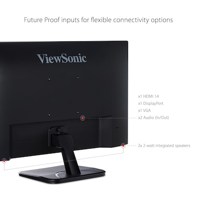 ViewSonic 22" LED Monitor, Black (VA2256-MHD)