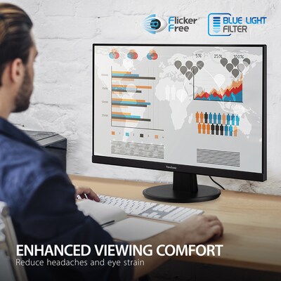 ViewSonic Ergonomic 27" 100Hz LED Monitor, Black (VA2747-MHJ)