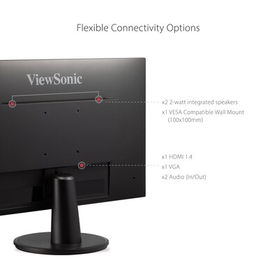ViewSonic Ergonomic 27" 100Hz LED Monitor, Black (VA2747-MHJ)
