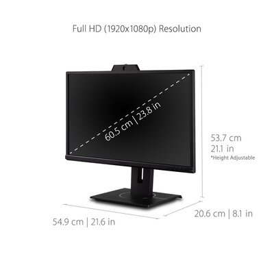 ViewSonic Ergonomic 24" 60 Hz LCD Monitor, Black (VG2440V)