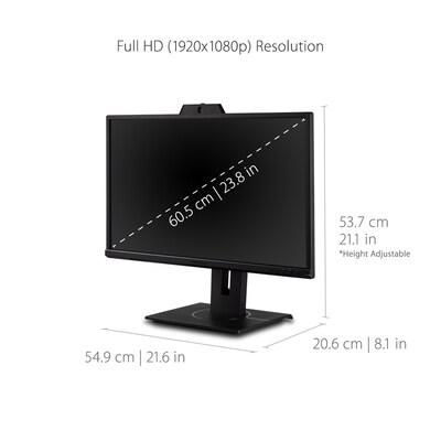 ViewSonic Ergonomic 24" 60Hz LCD Monitor, Black (VG2440V)