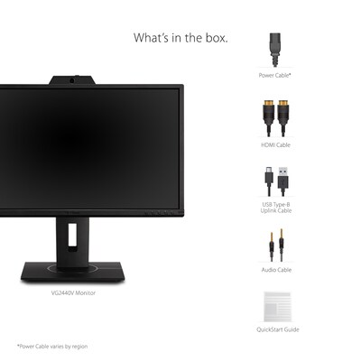 ViewSonic Ergonomic 24" 60Hz LCD Monitor, Black (VG2440V)