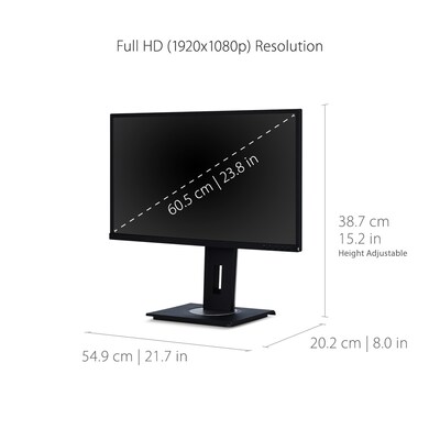 ViewSonic 24" 1080p IPS LED Ergonomic Monitor, Black (VG2448-PF)