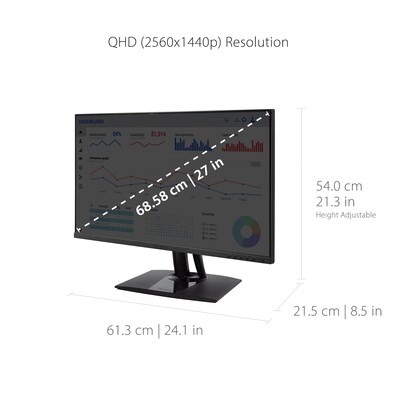 ViewSonic ColorPro 27" 60 Hz LED Business Monitor, Black (VP2756-2K)