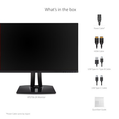 ViewSonic ColorPro 27" 60Hz LED Monitor, Black (VP2756-2K)