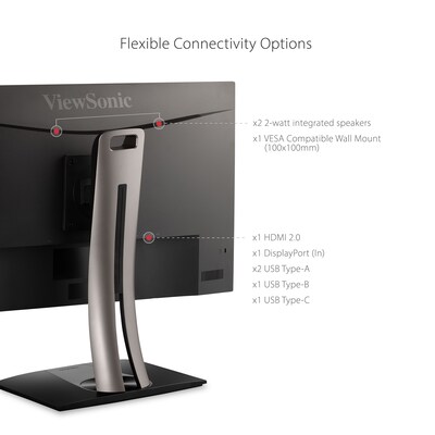 ViewSonic ColorPro 27" 4K Ultra HD 60Hz LED Monitor, Black (VP2756-4K)
