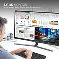 ViewSonic 32 4K Ultra HD IPS LED Monitor, Black(VX3211-4K-mhd)