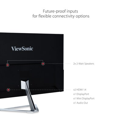 ViewSonic 32" Widescreen IPS LED Monitor, Black (VX3276-2K-mhd)