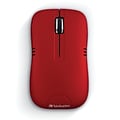 Verbatim Commuter Series Wireless Notebook Optical Mouse, Matte Red (99767)