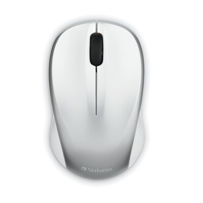 Silent Wireless Blue LED Mouse, Silver (99777)