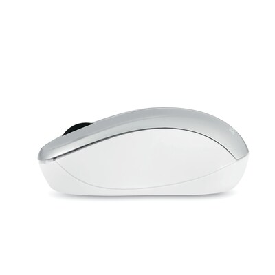 Silent Wireless Blue LED Mouse, Silver (99777)