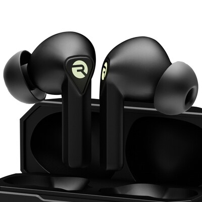 Raycon The Gaming In-Ear True Wireless Bluetooth Earbuds with Microphone and Charging Case, Carbon B