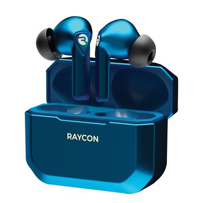 Raycon The Gaming In-Ear True Wireless Bluetooth Earbuds with Microphone and Charging Case, Blue (RBE765-21-E-BLU)