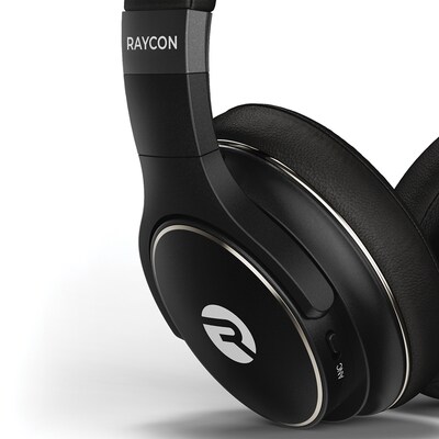 Raycon Active-Noise-Canceling Wireless Bluetooth Headphones with Microphone, Carbon Black (RCNRBH820BK)