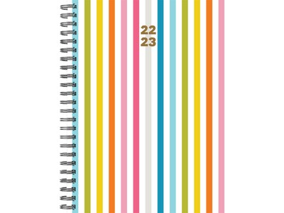 2022-2023 Willow Creek Happy Stripe 6.5 x 8.5 Academic Weekly & Monthly Planner, Multicolor (23297)