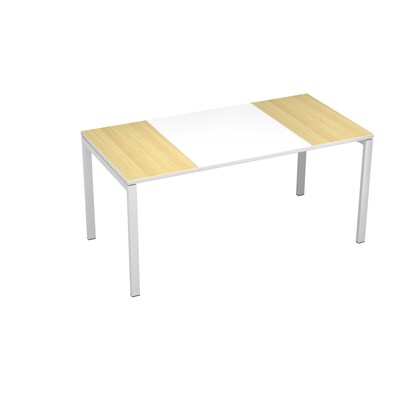 Paperflow easyDesk Training Table, 63 Long, White Middle with Beech Ends (B160.13.13.23)