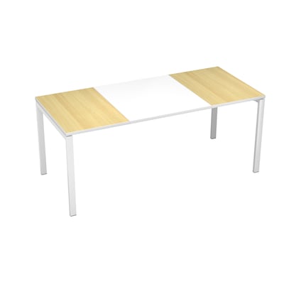 Paperflow easyDesk Training Table 71L White Middle with Beech Ends (B180.13.13.23)