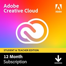 Adobe Creative Cloud for Windows/Mac (1-User) [Download, 1-Year Student & Teacher Subscription]