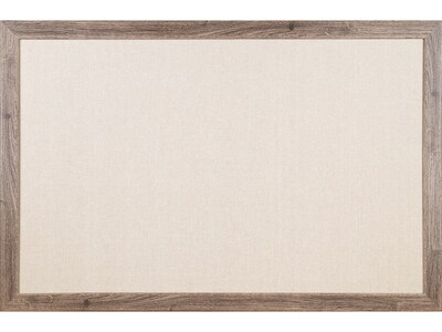 U Brands Linen Bulletin Board, Wood Frame, 3 x 2 (4891U00-01)