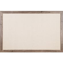 U Brands Linen Bulletin Board, Wood Frame, 3 x 2 (4891U00-01)