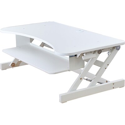 Rocelco 37 Deluxe Adjustable Desk Riser, White (R DADRW)