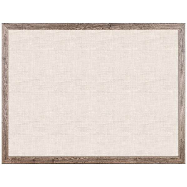 U Brands Linen Bulletin Board, Wood Frame, 4 x 3 (4894U00-01)