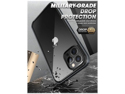 SUPCASE Unicorn Beetle Black Edge Clear Bumper Case for iPhone 13 Pro (SUP-iPhone2021Pro-6.1-Edge-Black)