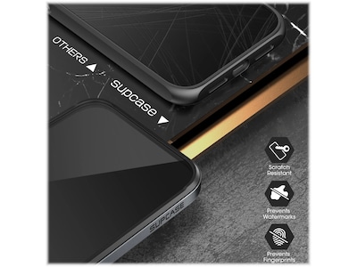 SUPCASE Unicorn Beetle Black Edge with Screen Protector Clear Case for iPhone 13 Pro (SUP-iPhone2021Pro-6.1-EdgePro-SP-Black)