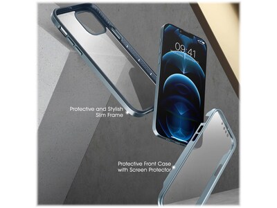 SUPCASE Unicorn Beetle Blue Edge with Screen Protector Case for iPhone 13 Pro Max (SUP-iPhone2021-6.7-EdgePro-SP-Cerulean)