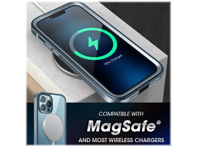 SUPCASE Unicorn Beetle Blue Edge with Screen Protector Case for iPhone 13 Pro Max (SUP-iPhone2021-6.7-EdgePro-SP-Cerulean)