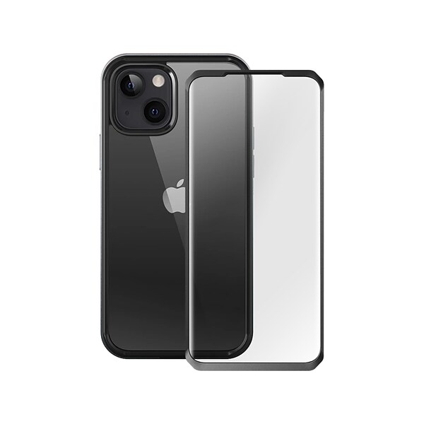 SUPCASE Unicorn Beetle Black Edge with Screen Protector Clear Case for iPhone 13 (SUP-iPhone2021-6.1-EdgePro-SP-Black)
