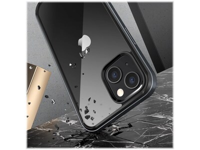 SUPCASE Unicorn Beetle Black Edge with Screen Protector Clear Case for iPhone 13 (SUP-iPhone2021-6.1-EdgePro-SP-Black)