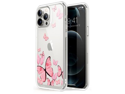 i-Blason Halo Butterfly Pink Snap Case for iPhone 13 Pro Max (iPhone2021-6.7-Halo-E)