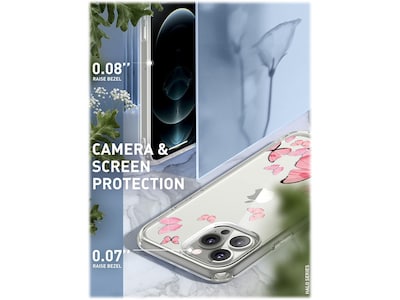 i-Blason Halo Butterfly Pink Snap Case for iPhone 13 Pro Max (iPhone2021-6.7-Halo-E)