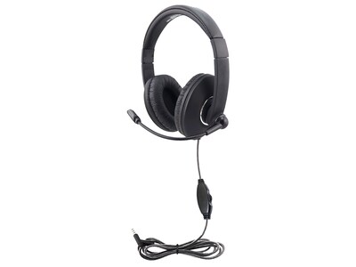 Hamilton Buhl Smart-Trek Mini Noise Canceling Stereo On Ear Headset, Black/Silver (STM2BK)