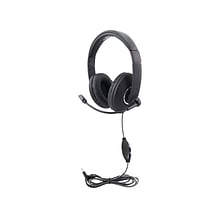 Hamilton Buhl Smart-Trek Mini Noise Canceling Stereo On Ear Headset, Black/Silver (STM2BK)