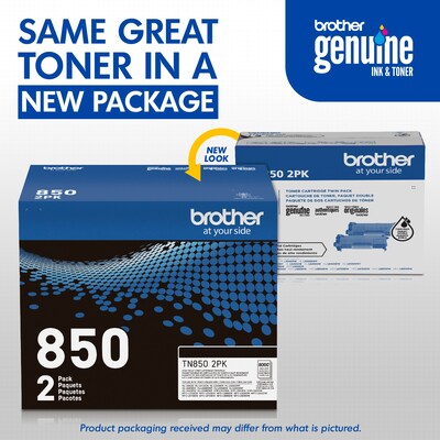 Brother TN8502PK Black Toner Cartridge, High Yield, 2/Pack, print up to 8000 pages