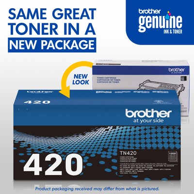 Brother TN-420 Black Toner Cartridge, Standard Yield